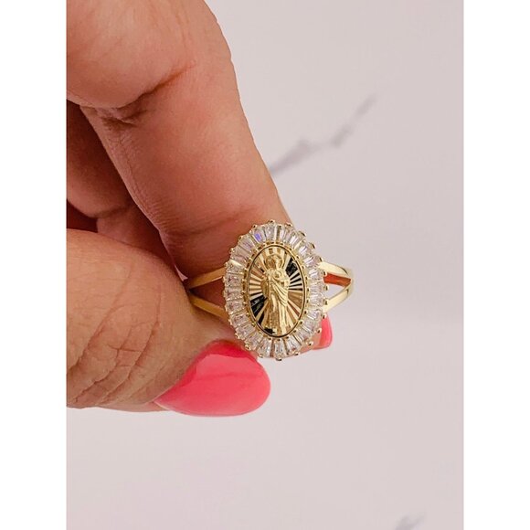 10k gold ring - Saint Jude - San Judas Size 8.5 - Picture 4 of 5